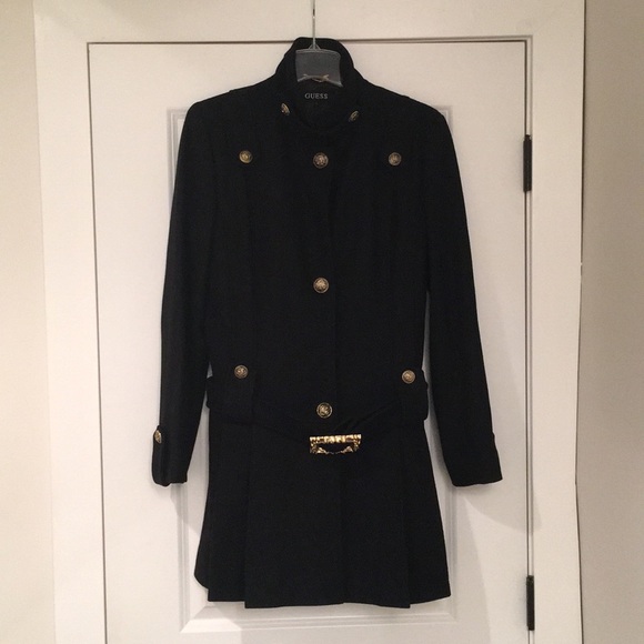 guess fit and flare coat